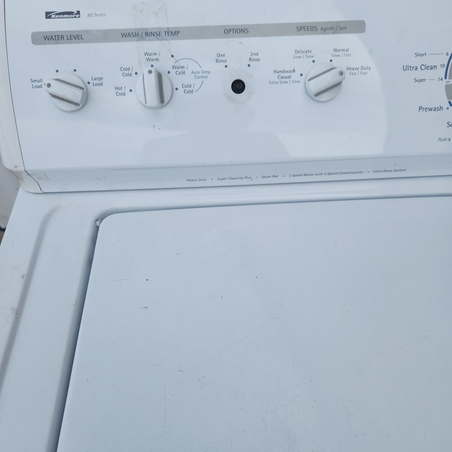 W-2766 KENMORE 80 SERIES WASHER. 30 days warranty