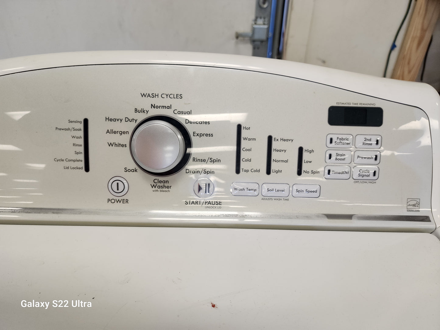 Washer kenmore he high efficiency washer W-1794