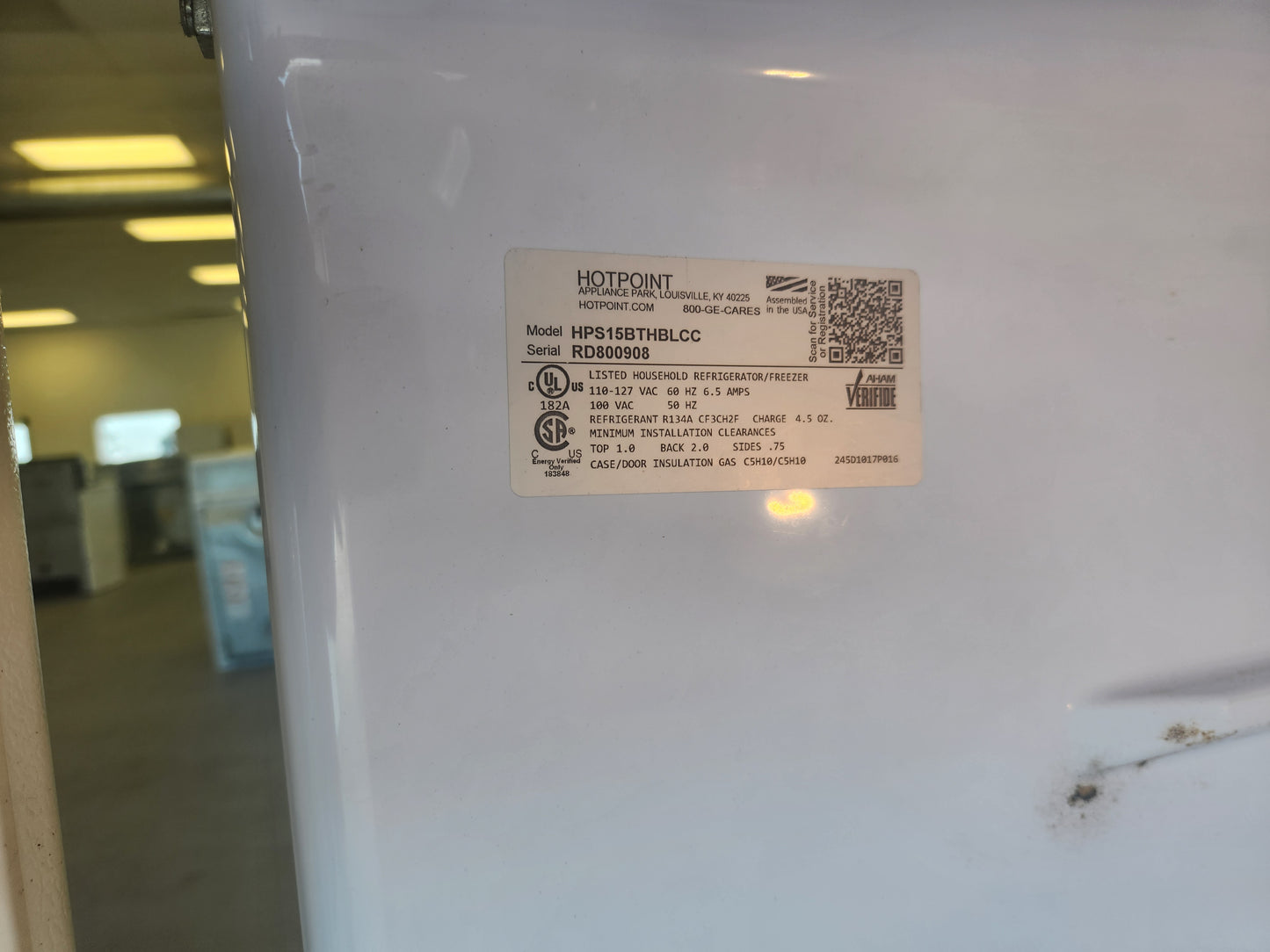 Rtb-0908 HOTPOINT REFRIGERATOR 30 days warranty
