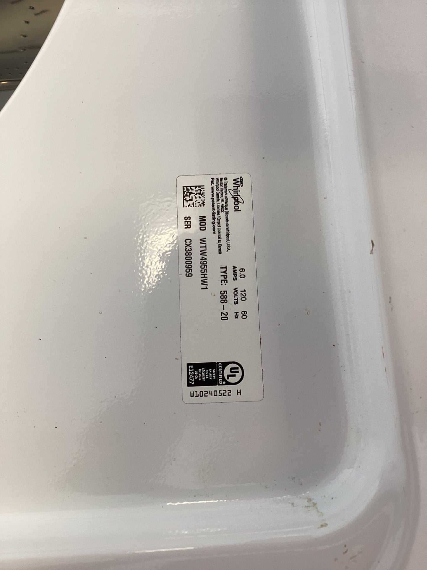 *W-0959. WHIRLPOOL WASHER