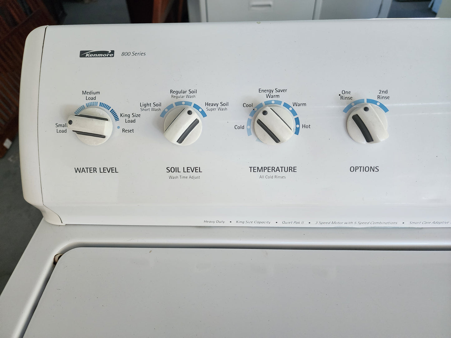W-1660 KENMORE 800 SERIES WASHER