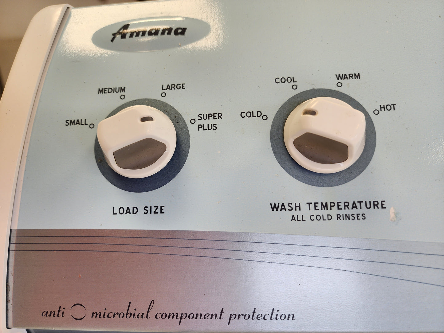 AMANA USED WASHER W-0325 1 YEAR WARRANTY 3 REPAIRS IN 12 MONTH PERIOD IF PURCHASED AT $495
