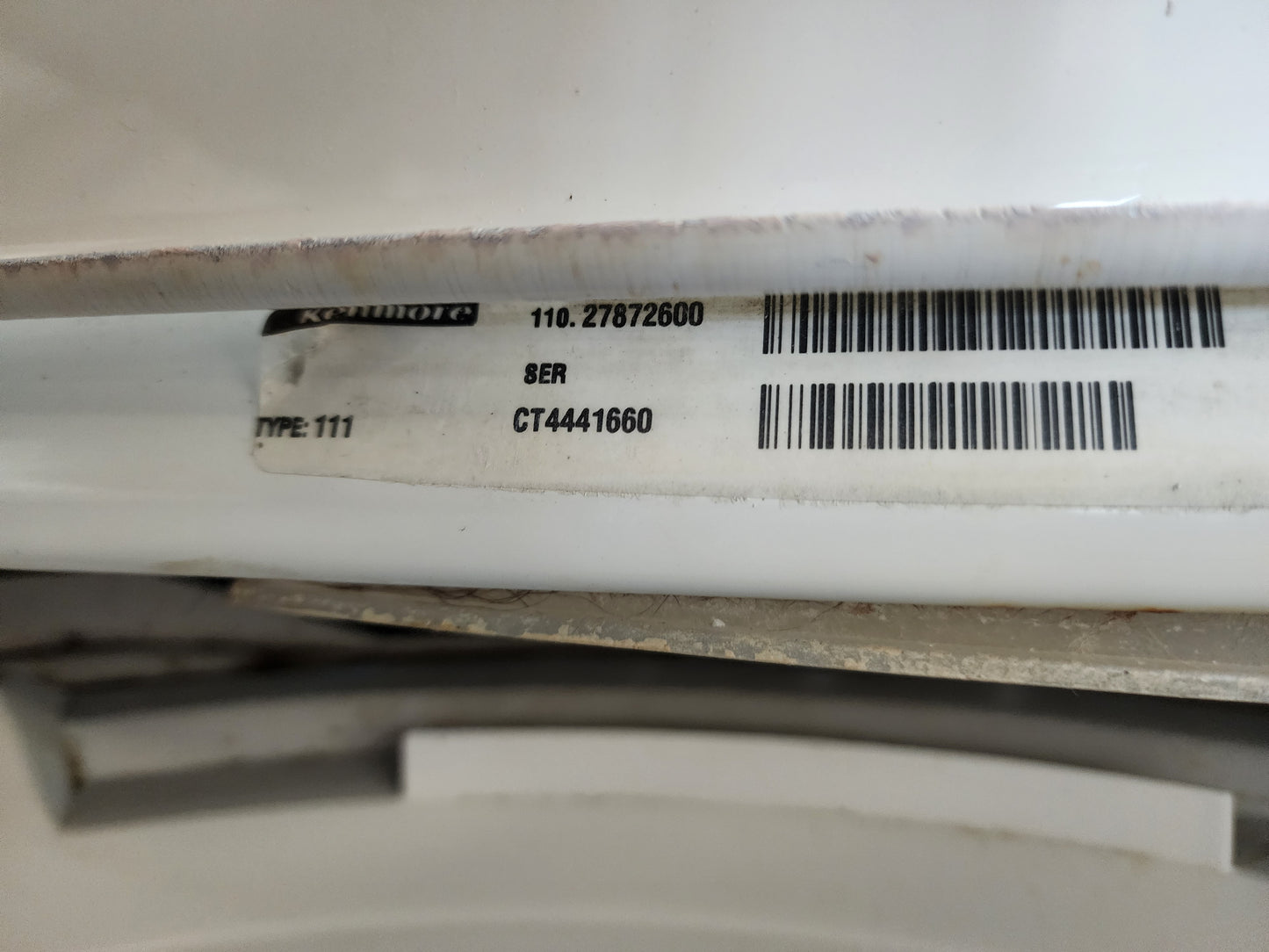 W-1660 KENMORE 800 SERIES WASHER