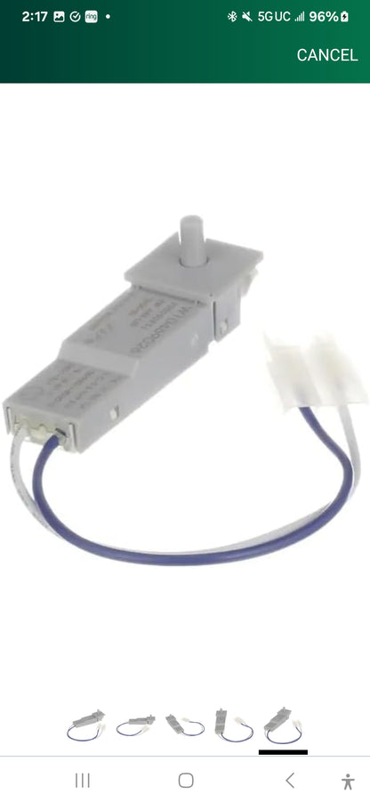 Door switch for Cabrio electric dryer. Part number -W10459026