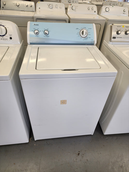 AMANA USED WASHER W-0325  1 YEAR WARRANTY 3 REPAIRS IN 12 MONTH PERIOD  IF PURCHASED AT $495